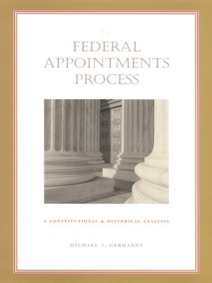 cover image of The Federal Appointments Process